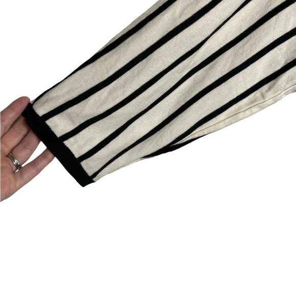 Talbots Long Sleeve Lightweight Cotton Blend Striped Sweater Size Large - Picture 4 of 7